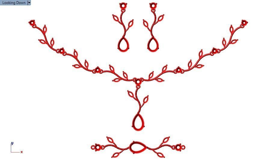 marquis set branch with leaves 3D print model_17