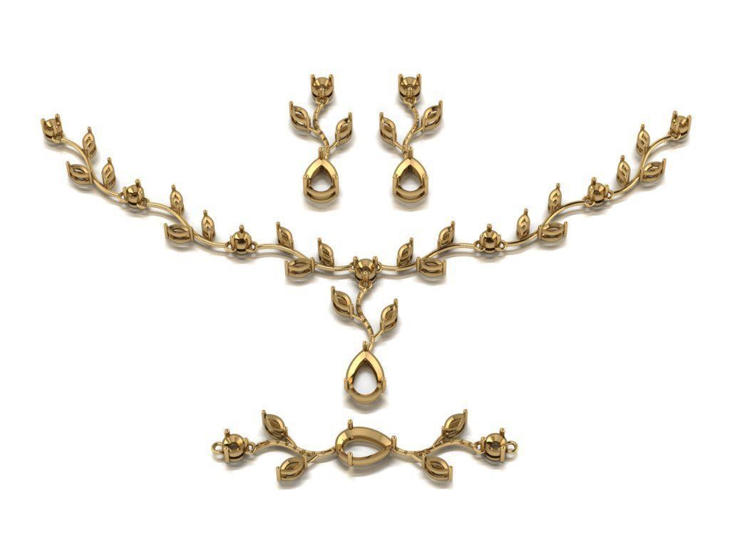 marquis set branch with leaves 3D print model_13