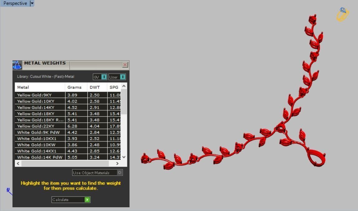 marquis set branch with leaves 3D print model_5