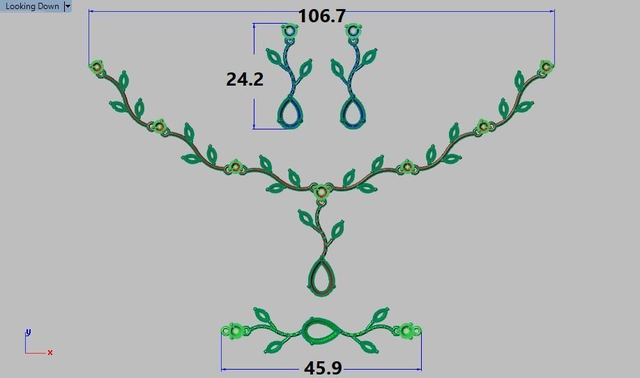marquis set branch with leaves 3D print model_12