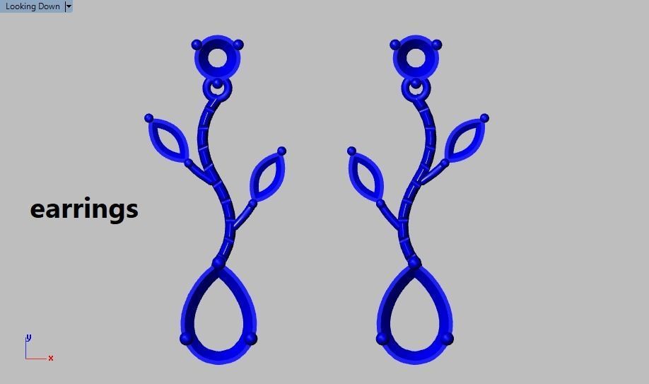 marquis set branch with leaves 3D print model_2