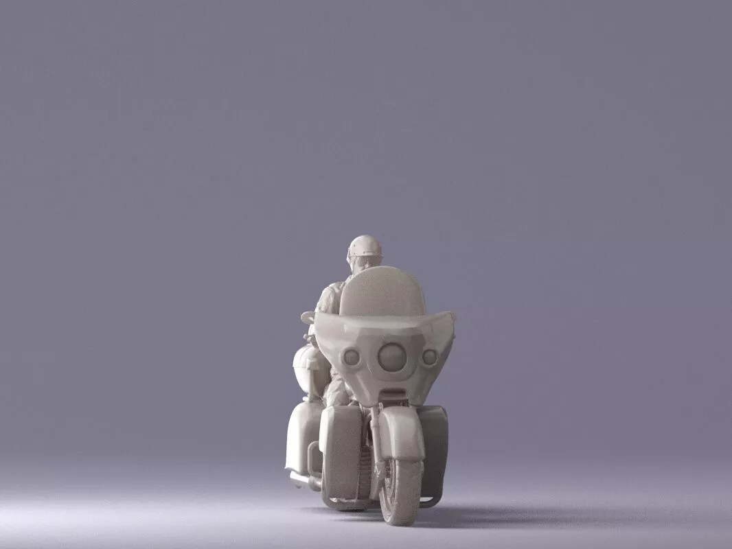 000935 Man on Reddish Bike 0935 STL Miniature 3D print model