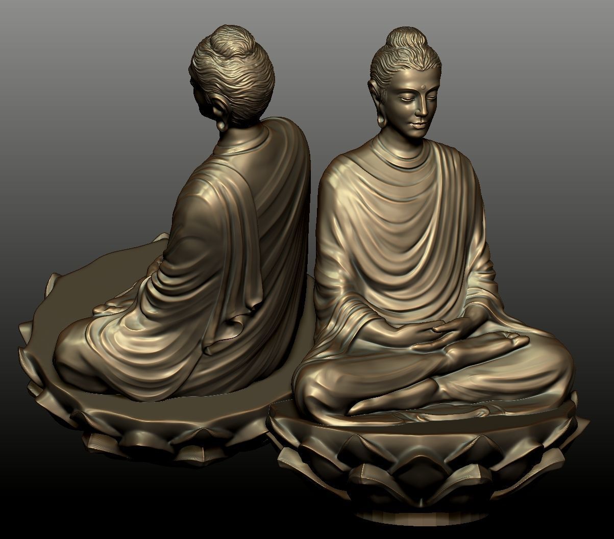 Buddha statue 3D print model_17