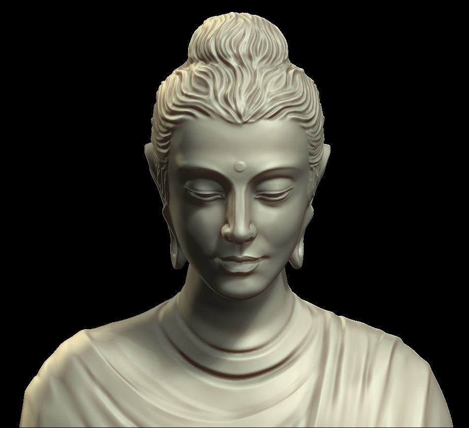 Buddha statue 3D print model_2