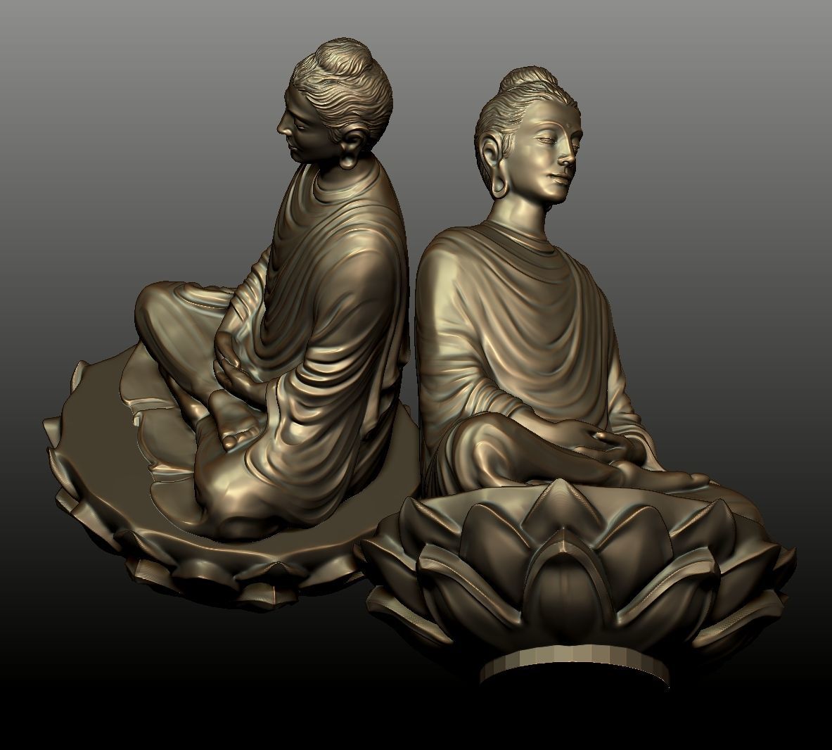 Buddha statue 3D print model_18