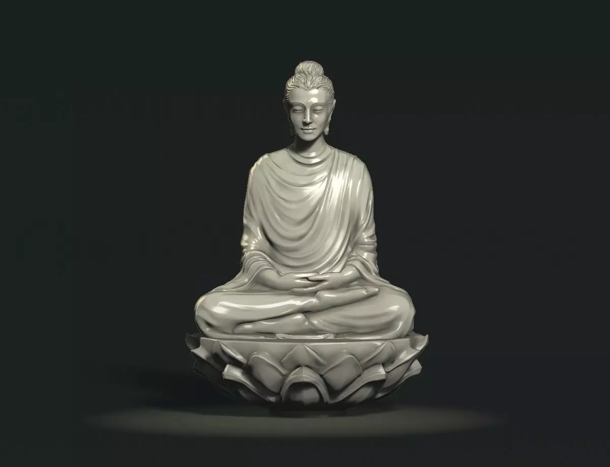 Buddha statue 3D print model_0
