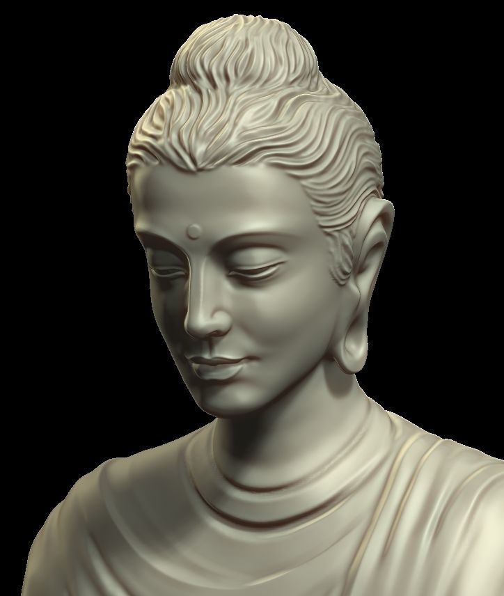 Buddha statue 3D print model_3
