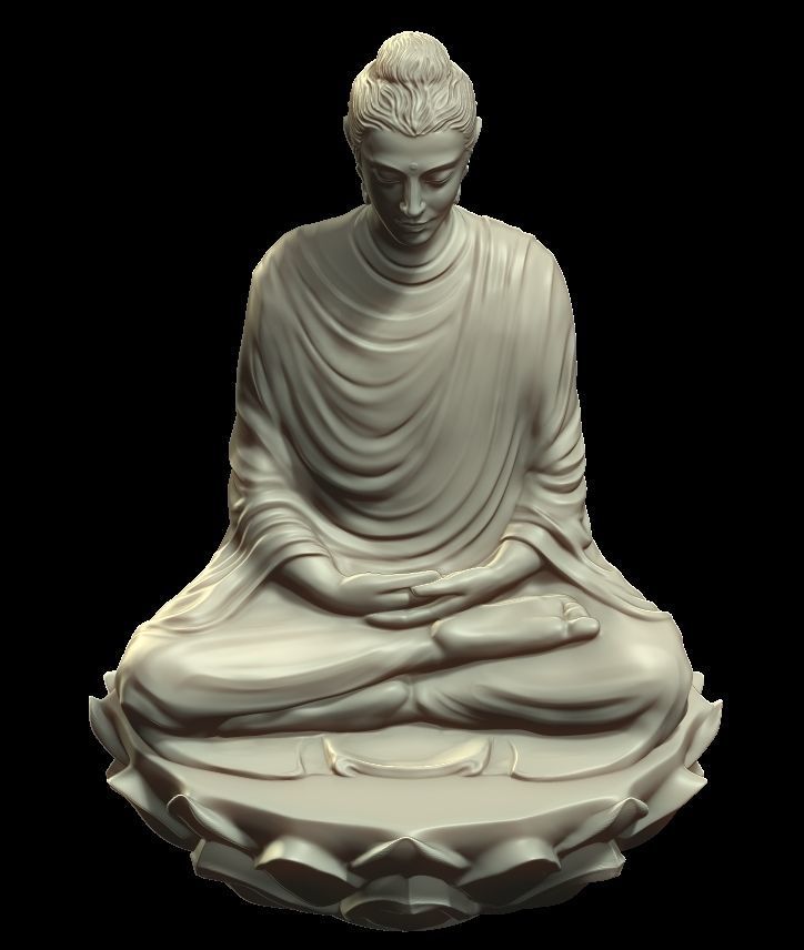 Buddha statue 3D print model_12