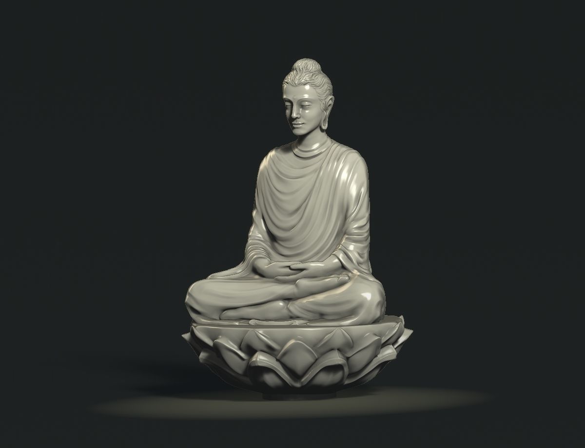Buddha statue 3D print model_1