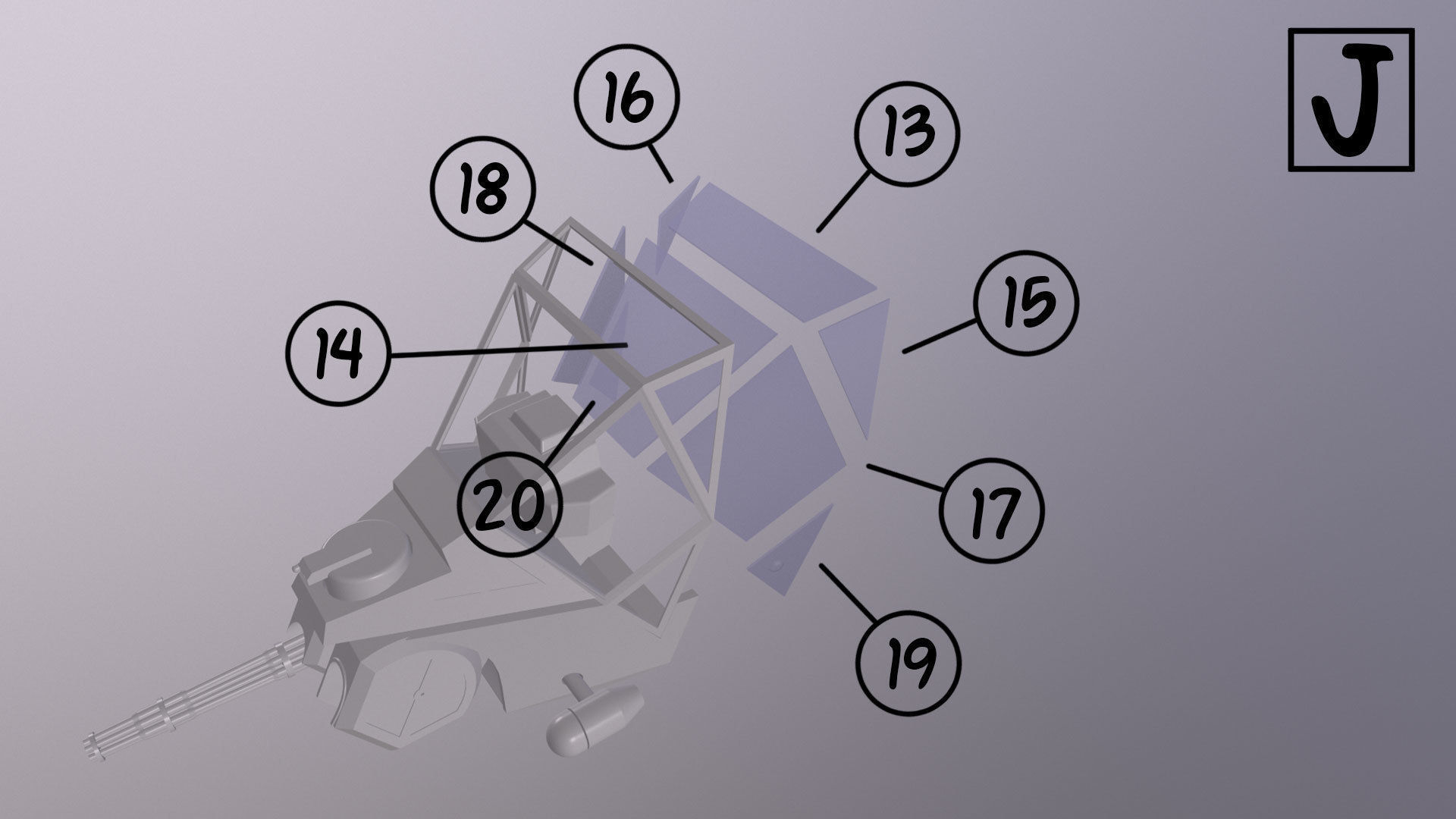 Blue Thunder helicopter 3D print model_29