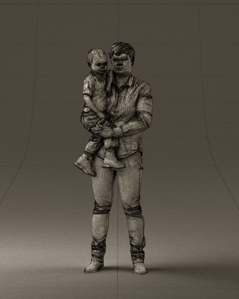 Woman with kid in the arms 0627 3D Print Ready 3D print model_38