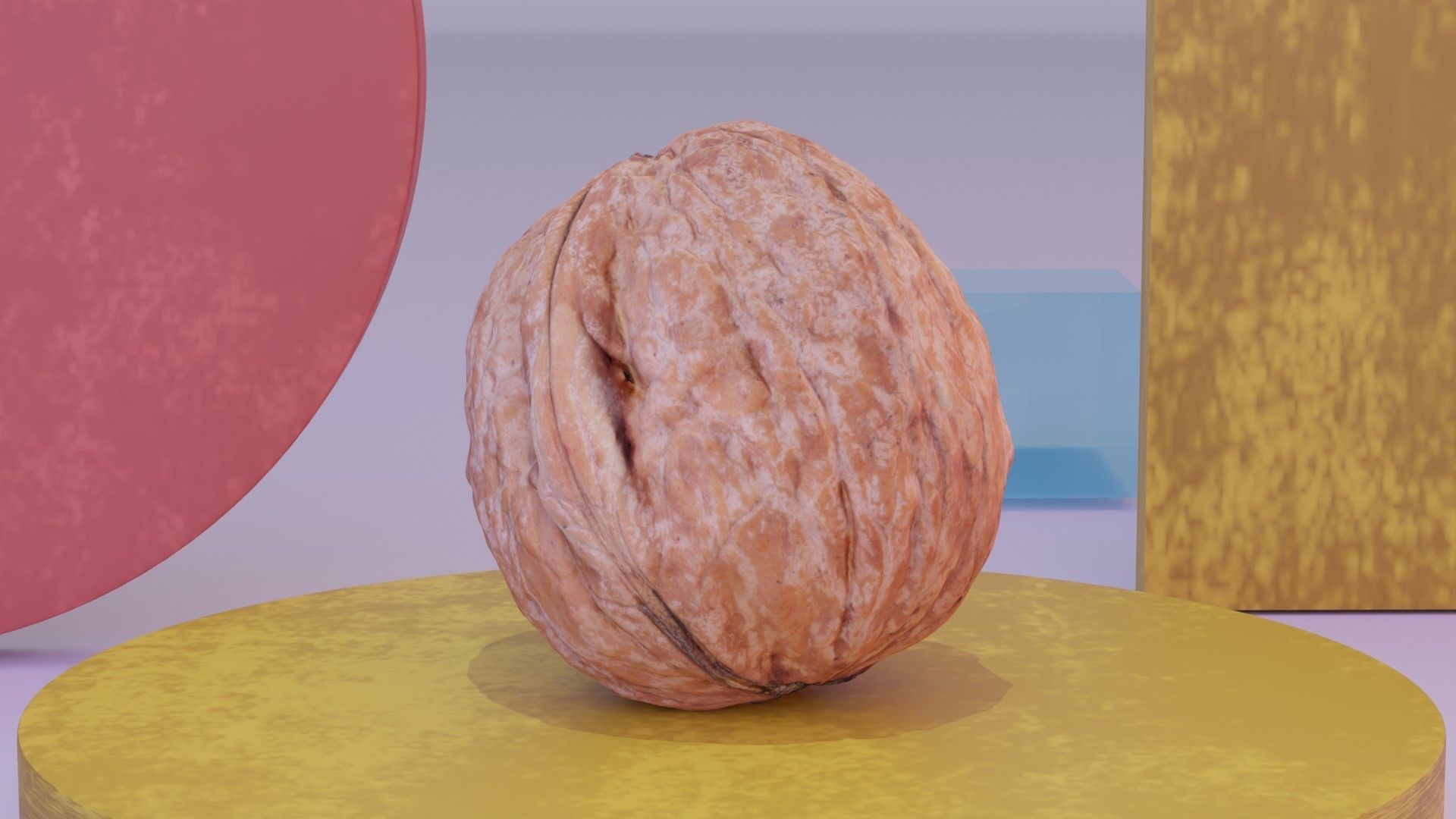 Walnut fruit 02 high-poly 3D model_10