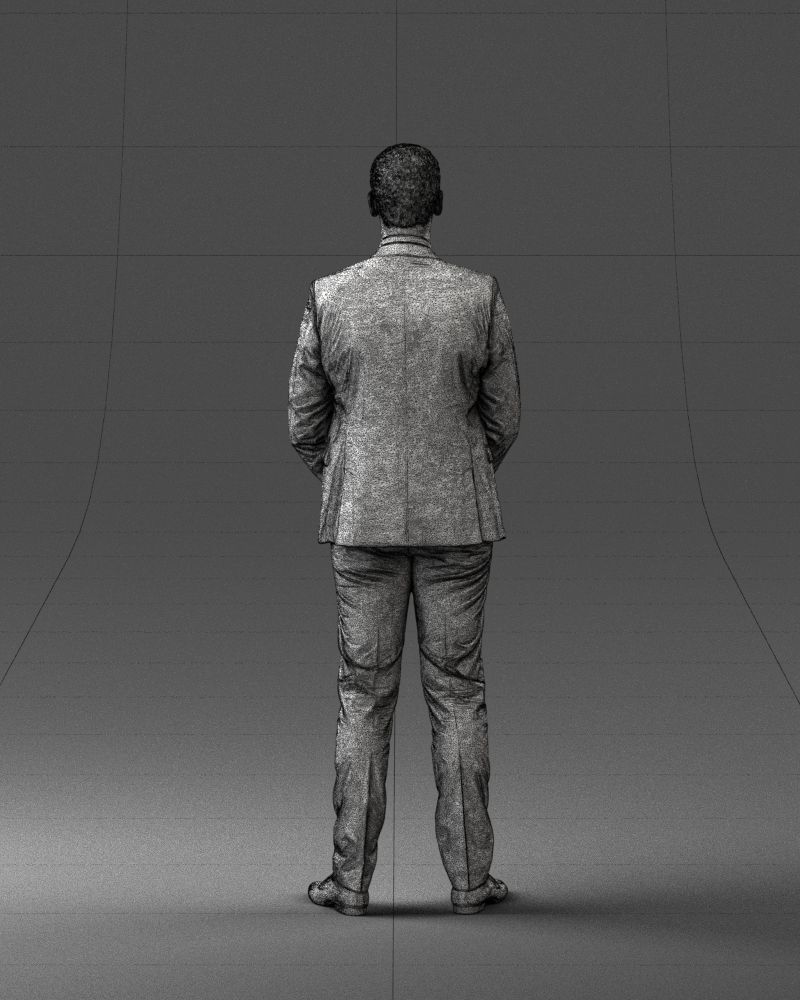 000192 Businessman in Formal Suit Standing Pose 3dp 3D print model_19