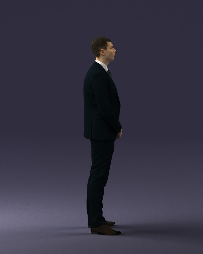 000192 Businessman in Formal Suit Standing Pose 3dp 3D print model_23