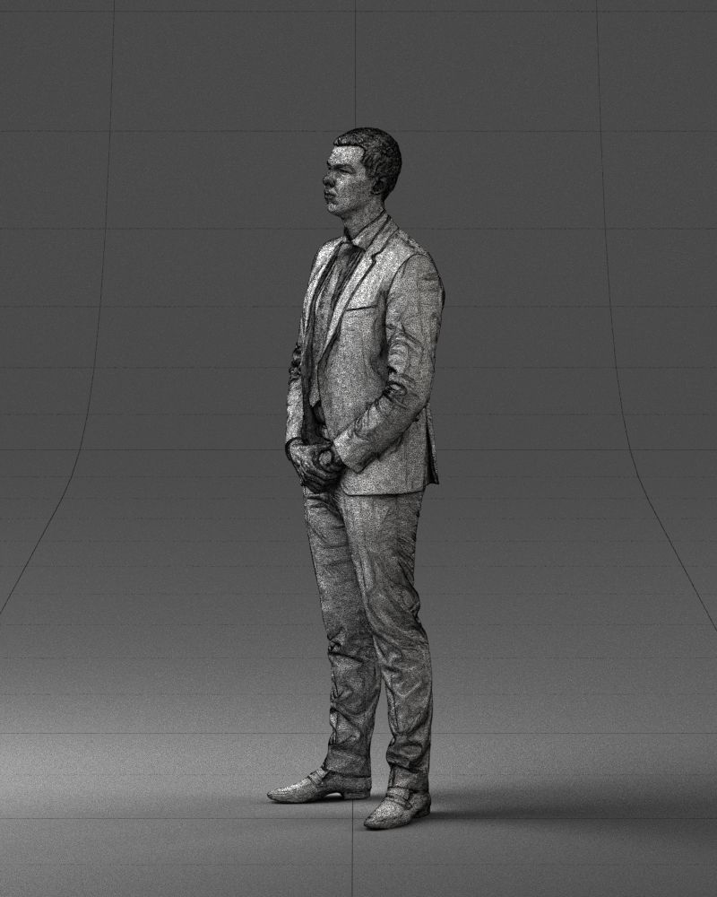 000192 Businessman in Formal Suit Standing Pose 3dp 3D print model_11