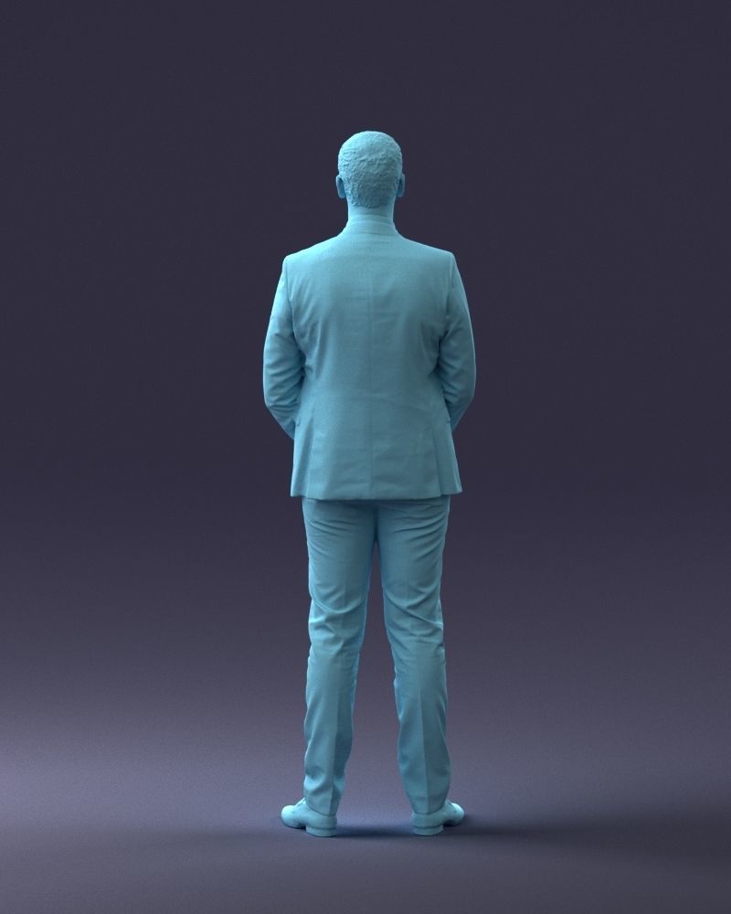 000192 Businessman in Formal Suit Standing Pose 3dp 3D print model_18