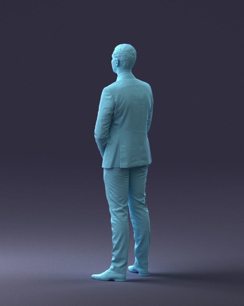 000192 Businessman in Formal Suit Standing Pose 3dp 3D print model_15