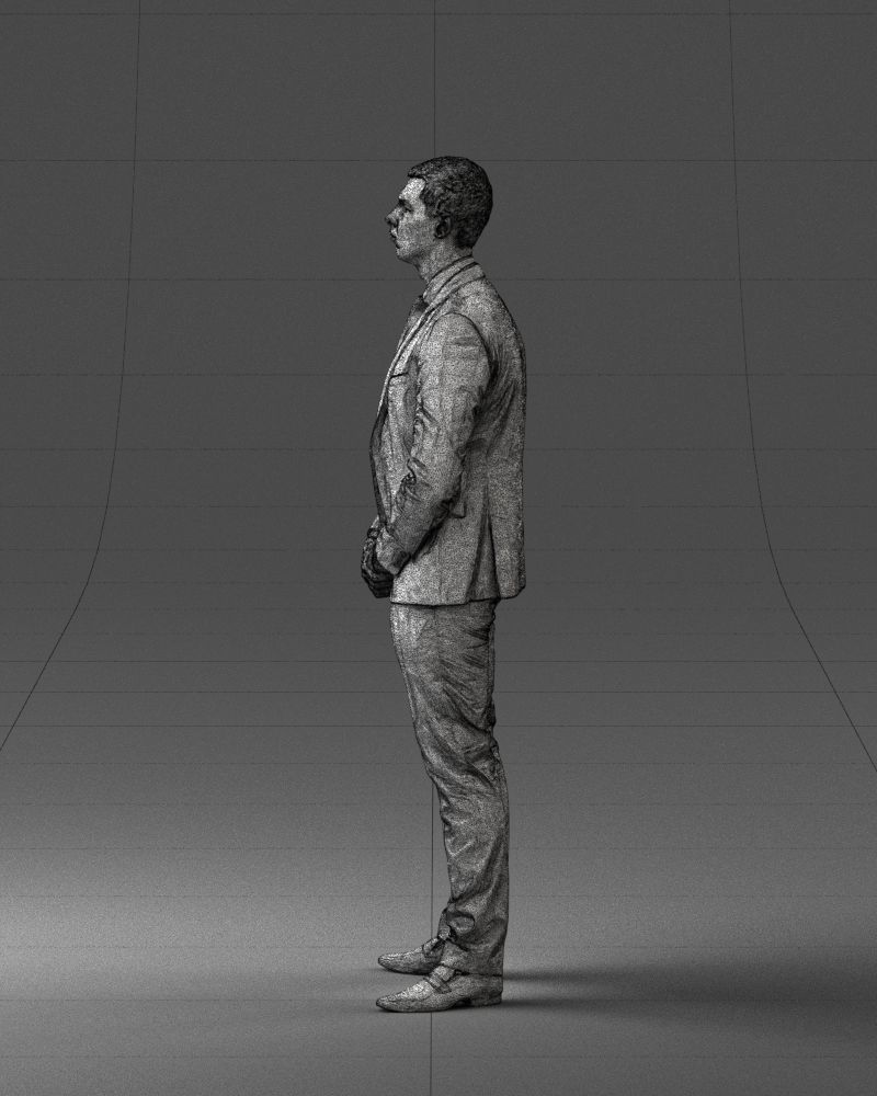 000192 Businessman in Formal Suit Standing Pose 3dp 3D print model_14