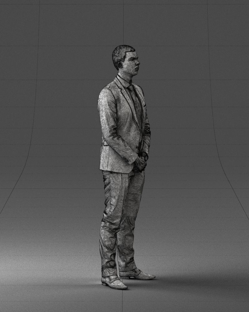 000192 Businessman in Formal Suit Standing Pose 3dp 3D print model_28
