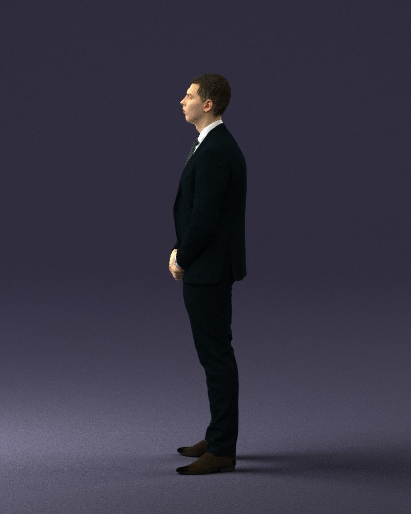 000192 Businessman in Formal Suit Standing Pose 3dp 3D print model_12