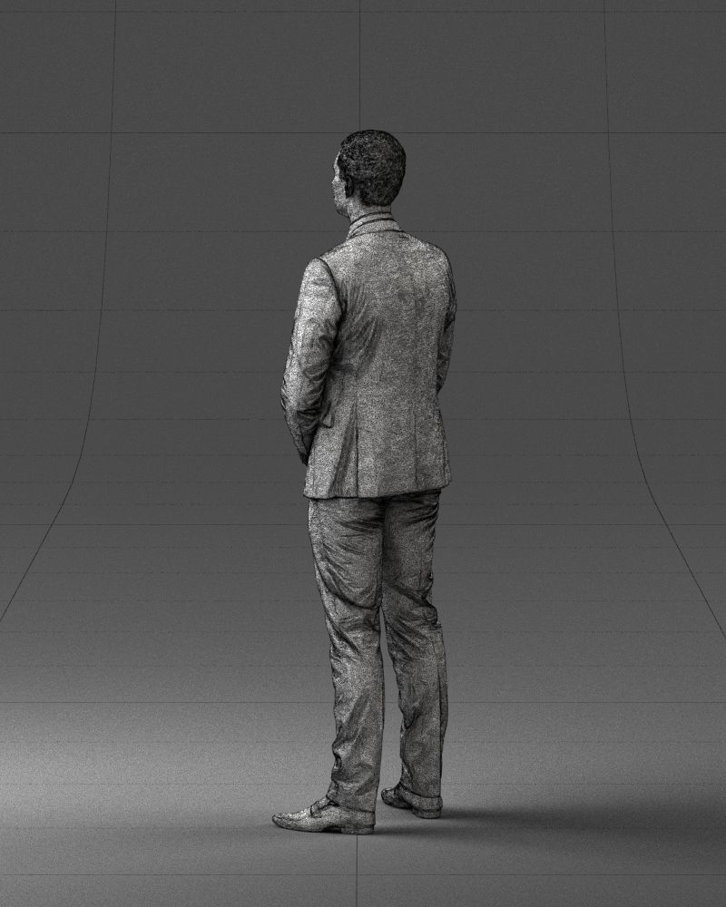 000192 Businessman in Formal Suit Standing Pose 3dp 3D print model_16