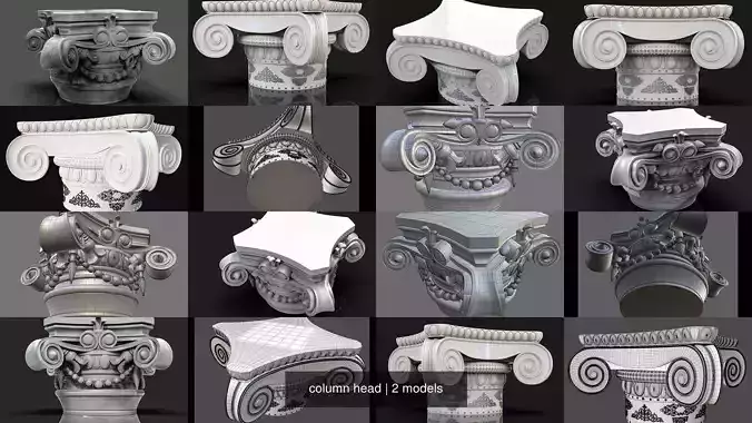 column head 3D Model Collection