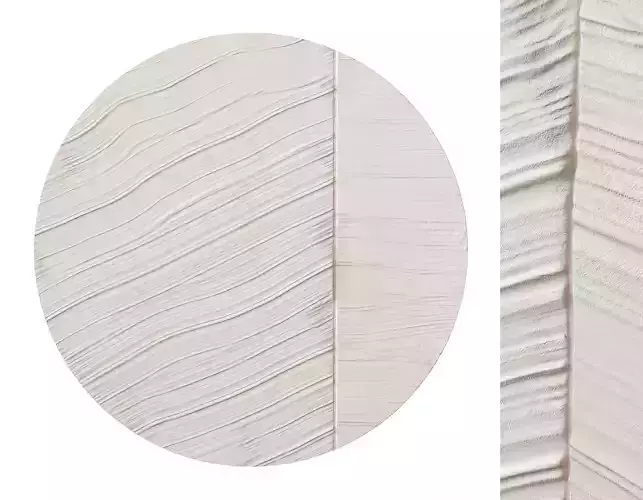 Round abstract plaster painting