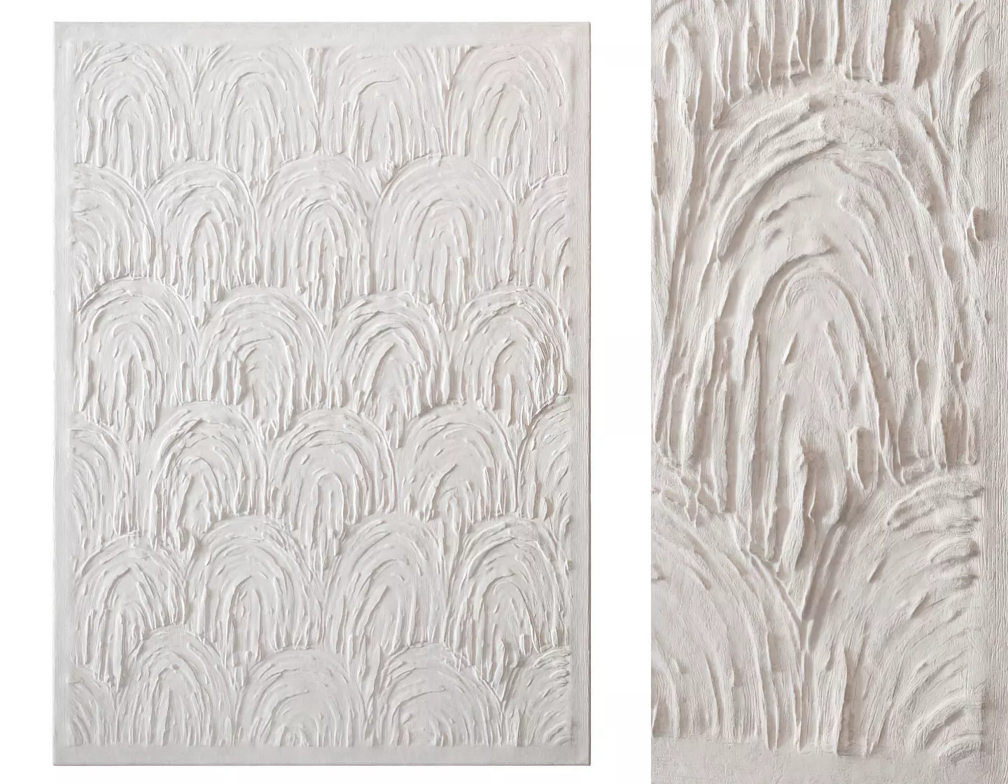 Abstract plaster painting 3D model_0