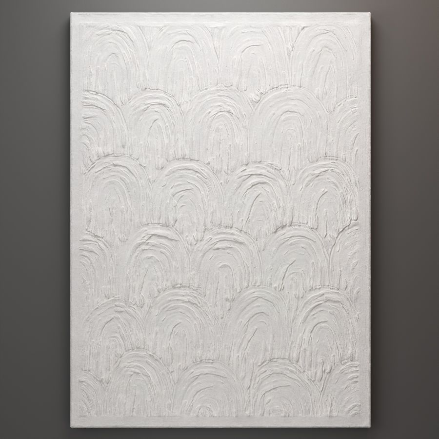 Abstract plaster painting 3D model_2