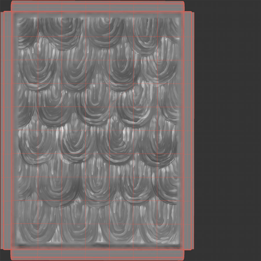 Abstract plaster painting 3D model_5