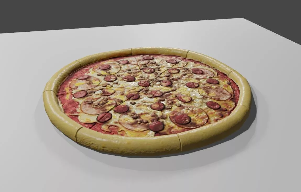 Pizza - Food Low-poly 3D model