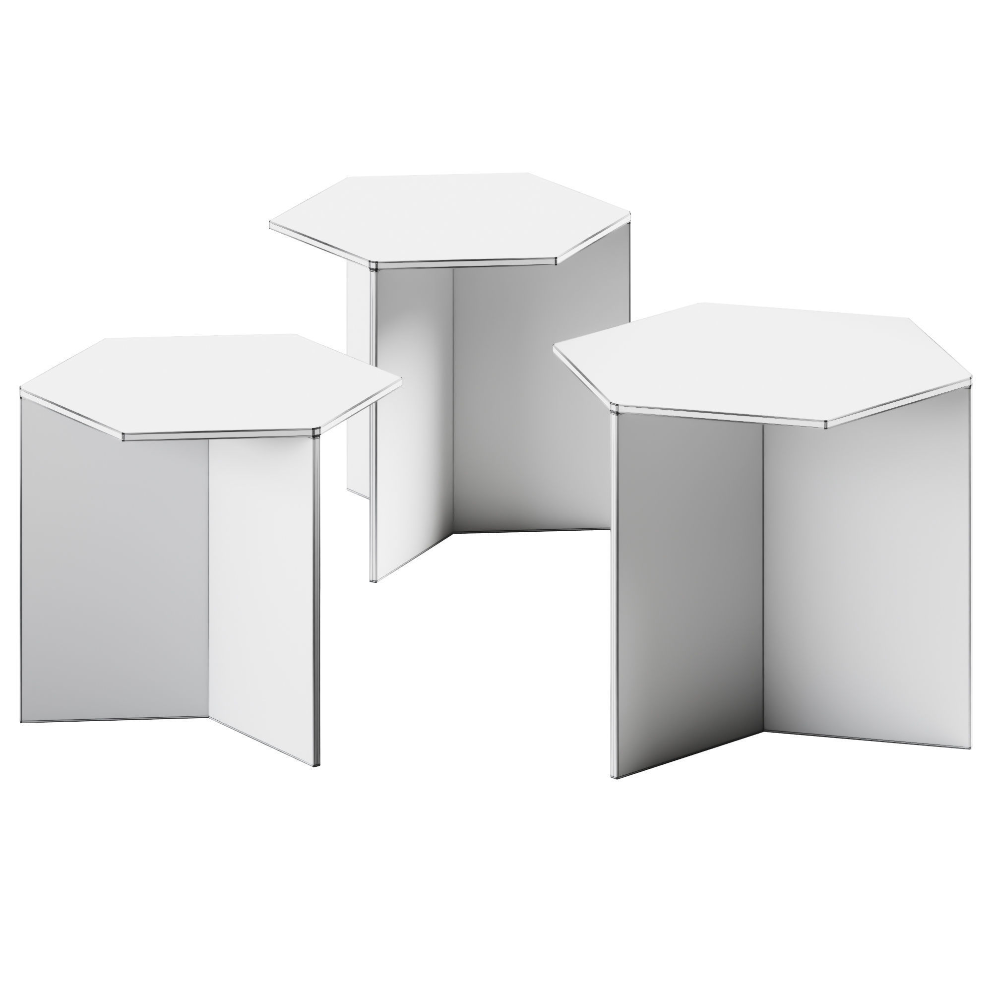 Isom Tall Multicolor Side Table 3D model_1