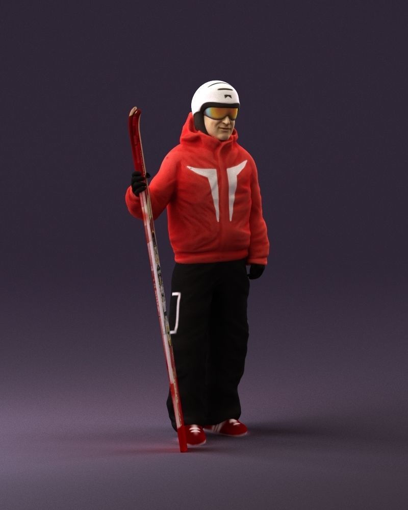 man in ski suit with ski 1099 3D Print Ready 3D print model_14