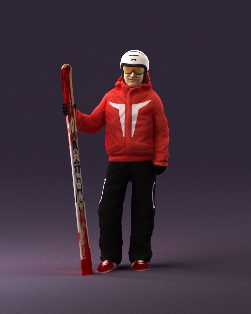 man in ski suit with ski 1099 3D Print Ready 3D print model_23