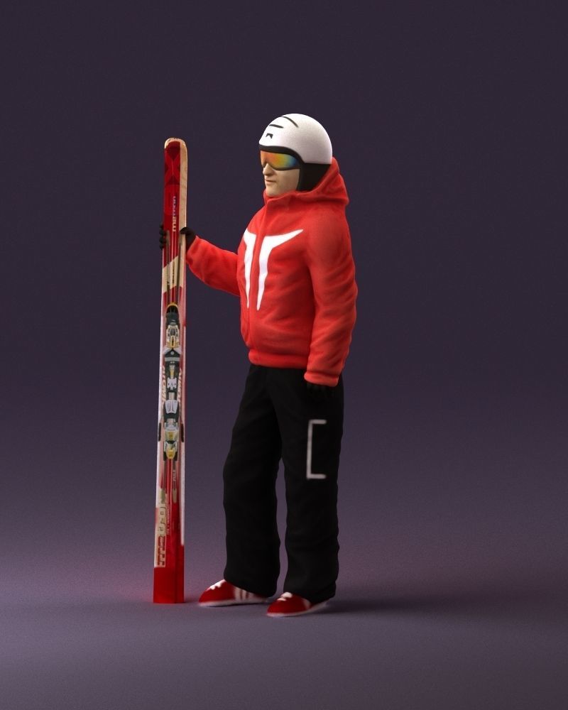 man in ski suit with ski 1099 3D Print Ready 3D print model_21