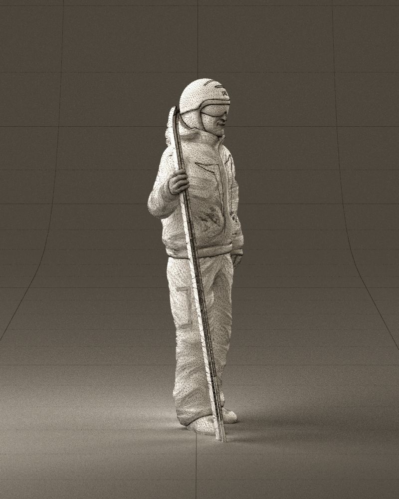 man in ski suit with ski 1099 3D Print Ready 3D print model_27
