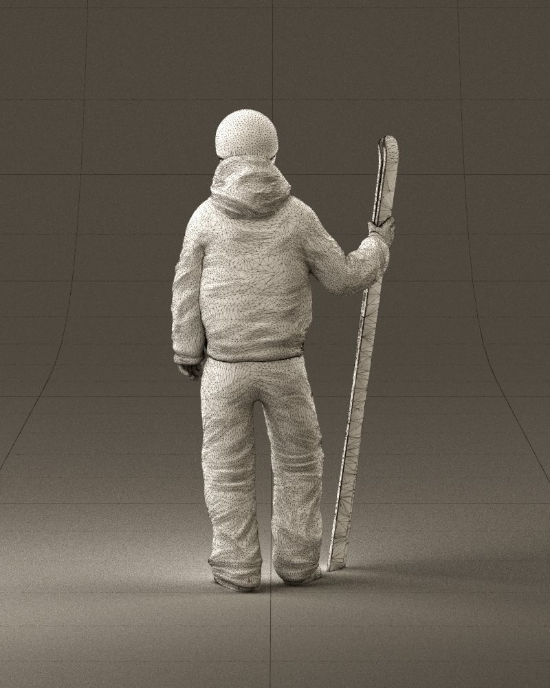 man in ski suit with ski 1099 3D Print Ready 3D print model_30