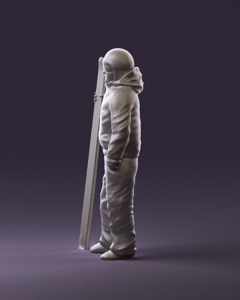 man in ski suit with ski 1099 3D Print Ready 3D print model_8