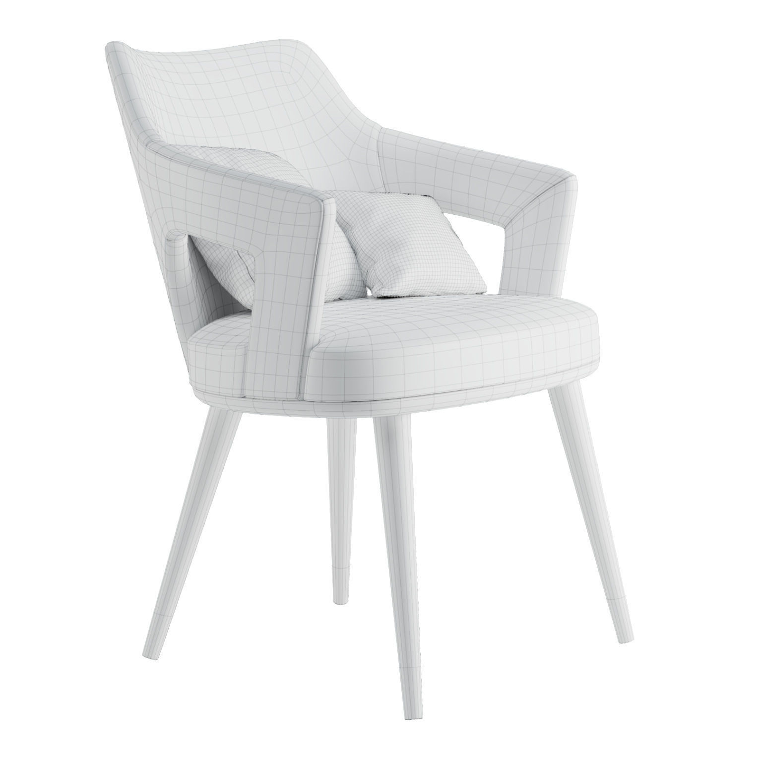 Porto Dining Chair 3D model_4