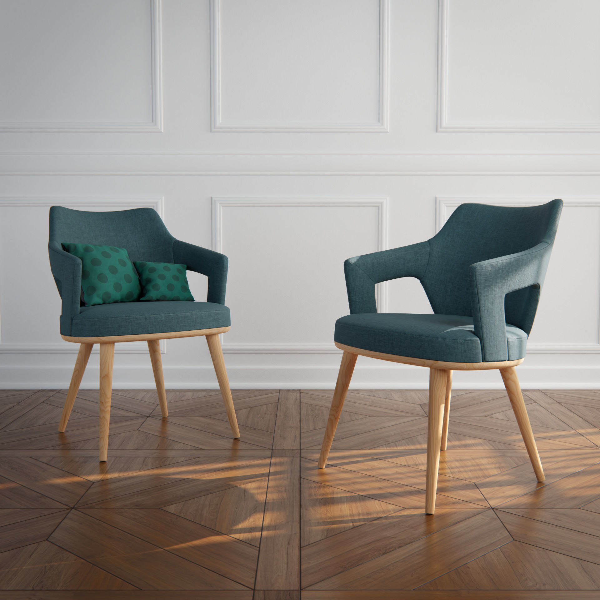 Porto Dining Chair 3D model_1