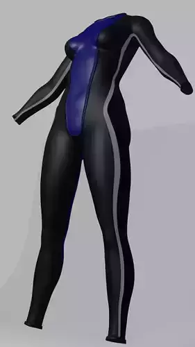 DivingSuit sculpture of woman Low-poly 3D model