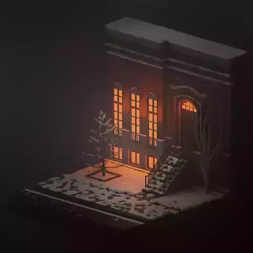 New York Street Winter Snow