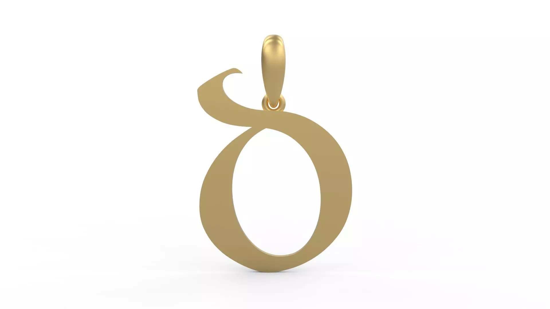 Initial Letters Pendant King Castle D 3D print model_0