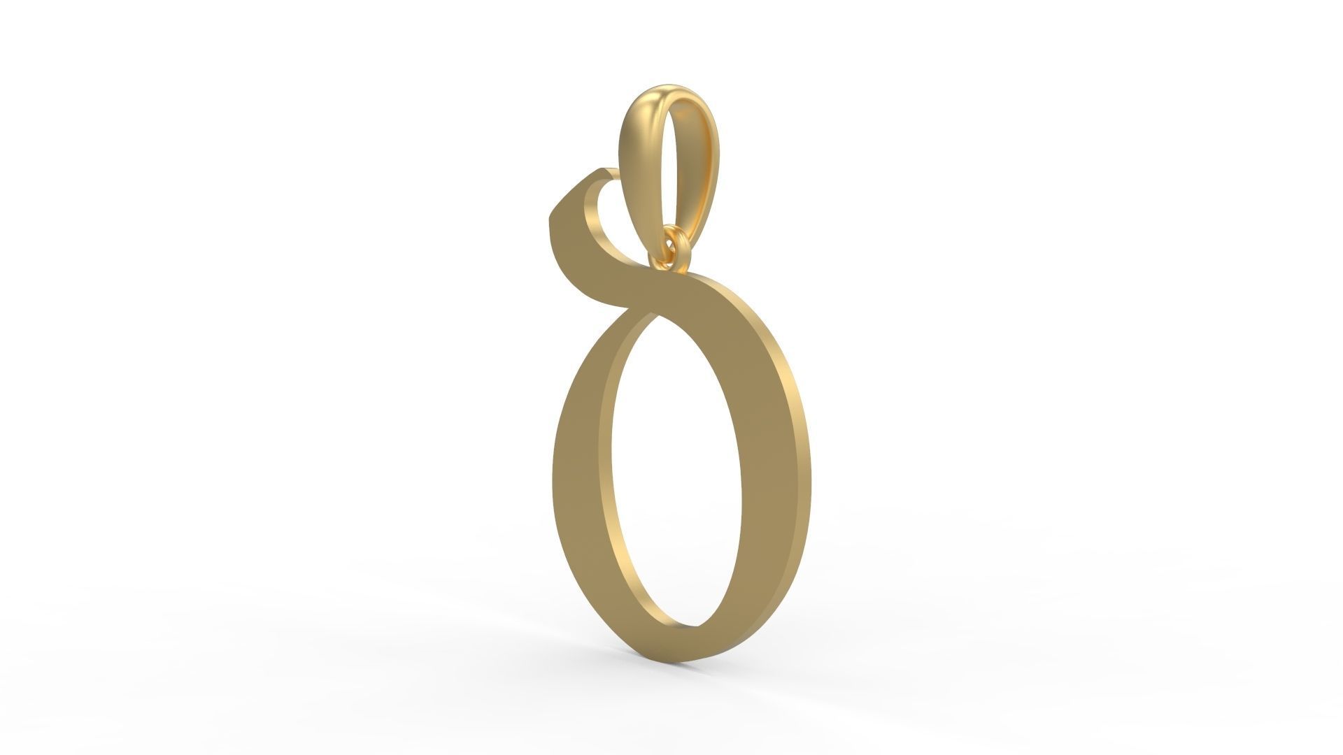 Initial Letters Pendant King Castle D 3D print model_1