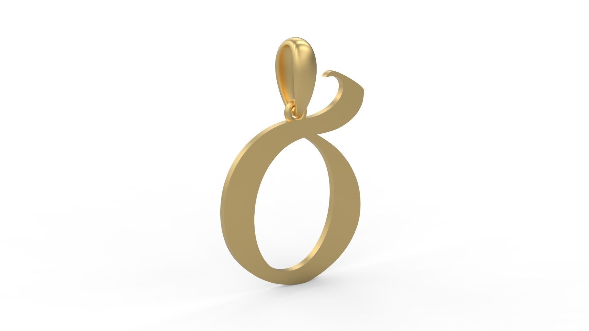 Initial Letters Pendant King Castle D 3D print model_3
