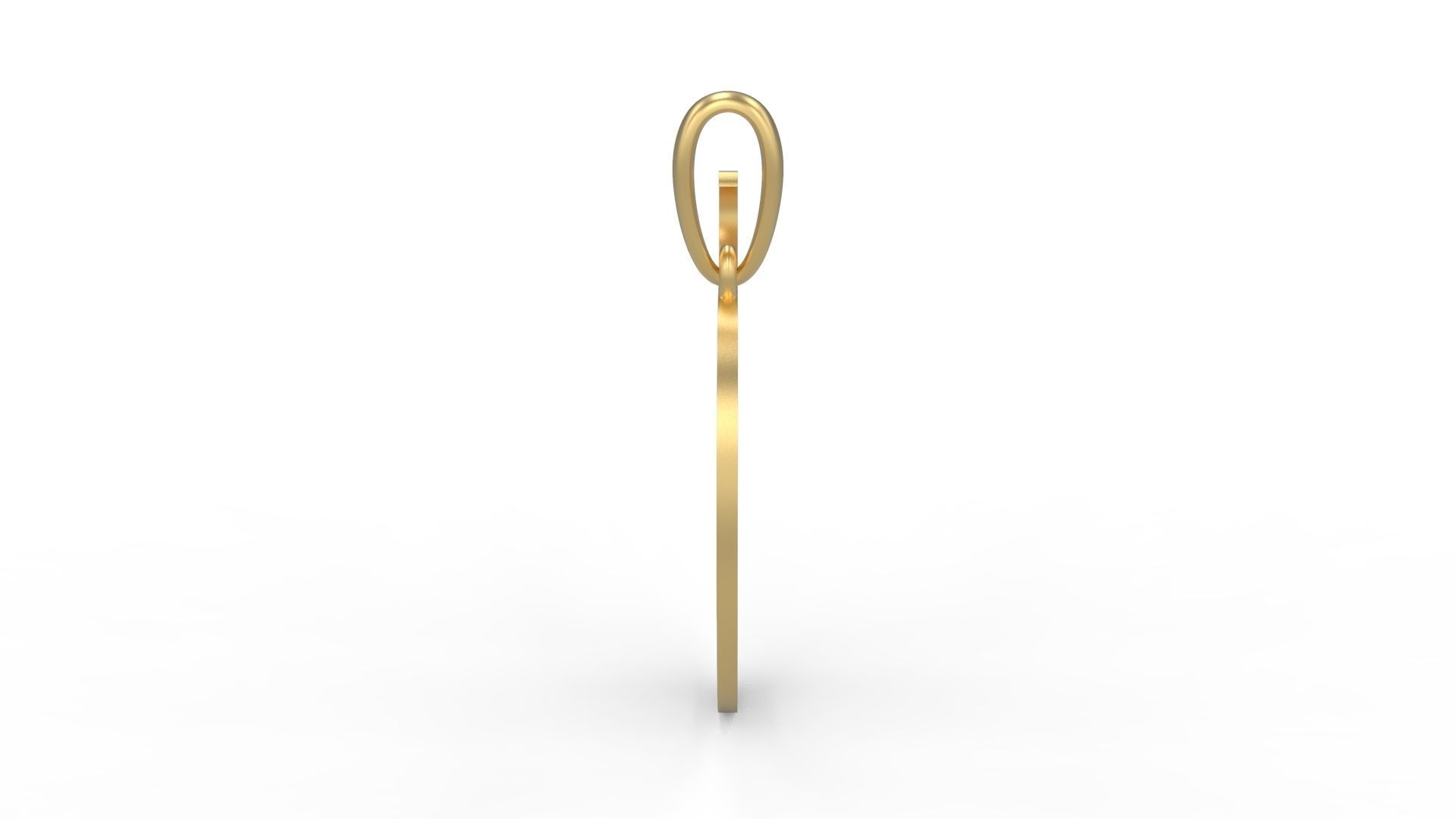 Initial Letters Pendant King Castle D 3D print model_2