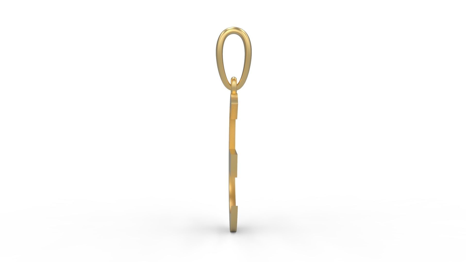 Initial Letters Pendant King Castle E 3D print model_2