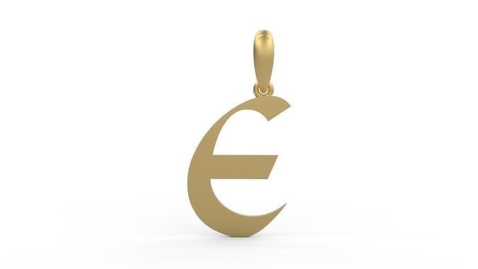 Initial Letters Pendant King Castle E 3D print model