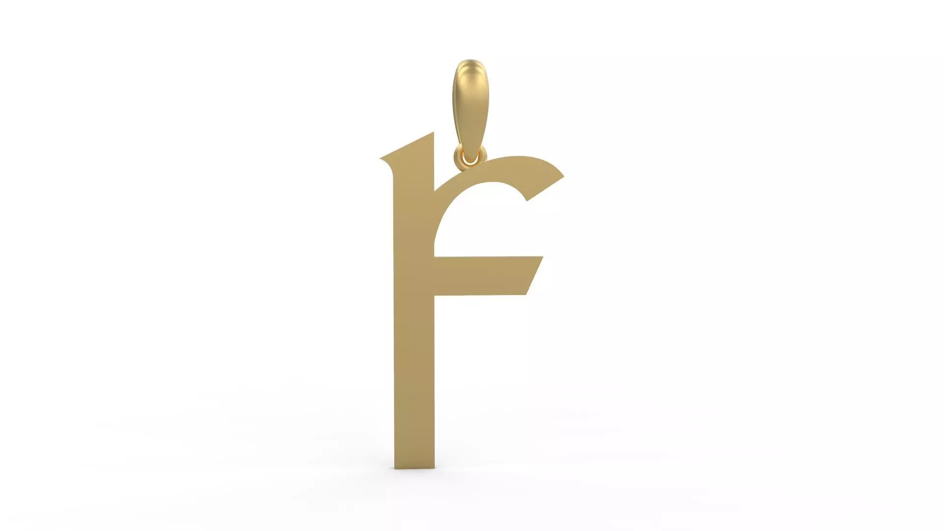 Initial Letters Pendant King Castle F 3D print model_0