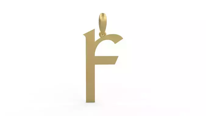Initial Letters Pendant King Castle F